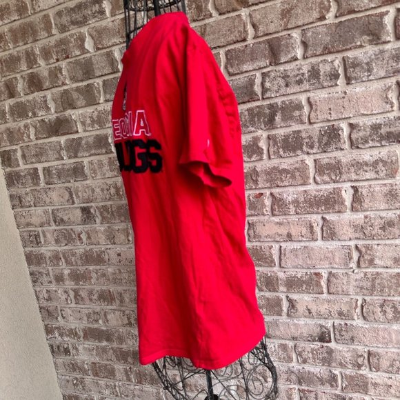 Vintage Champion Georgia Bulldogs T Shirt Large Red Short Sleeves Embroi… - Picture 7 of 12